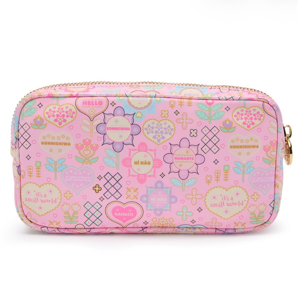 Disney x Stoney Clover Lane Disney World Small World Pink Pouch NEW